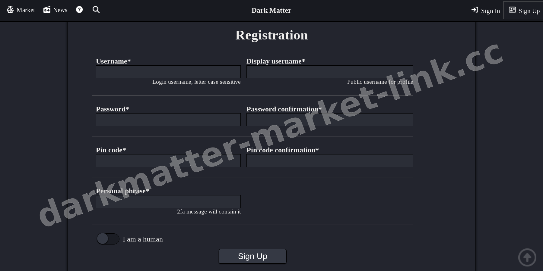 Account Registration Page